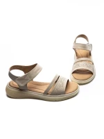 Sandale Dama din piele naturala 33192 CREAM | FORMAZIONE