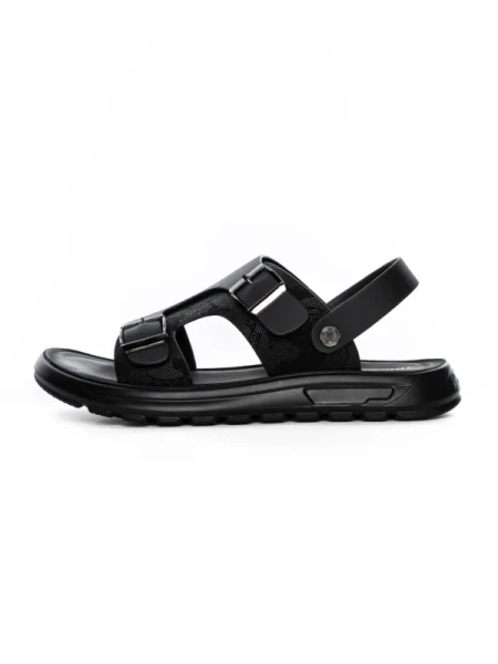 Sandale Barbati din piele naturala 6807 BLACK | ADVANCER