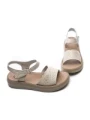 Sandale Dama din piele naturala 246612 CREAM | FORMAZIONE