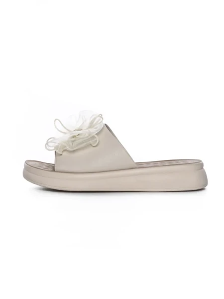 Papuci Dama din piele naturala 28-31 CREAM | FORMAZIONE