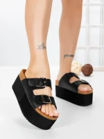 Papuci Dama cu Platforma 9548N NEGRO | STEPS HIGHER