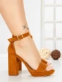 Sandale Dama cu Toc Gros 9289CA CAMEL | STEPS HIGHER