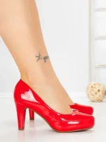 Pantofi cu Toc Gros 7229R ROSO | STEPS HIGHER