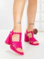 Sandale Dama cu Toc Gros G2433 FUSHIA | FESTISIMO