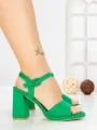 Sandale Dama cu Toc Gros G2432 GREEN | FESTISIMO