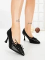 Pantofi Stiletto L09-1 BLACK | CINK ME