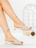 Papuci Dama cu Talpa Joasa Y05P-16 BEIGE | CINK ME