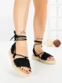 Sandale Dama cu Talpa Joasa PA25-22 BLACK | CINK ME