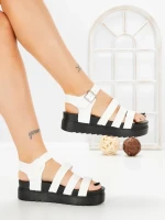 Sandale Dama cu Platforma 98-142 WHITE | VIVIRICH
