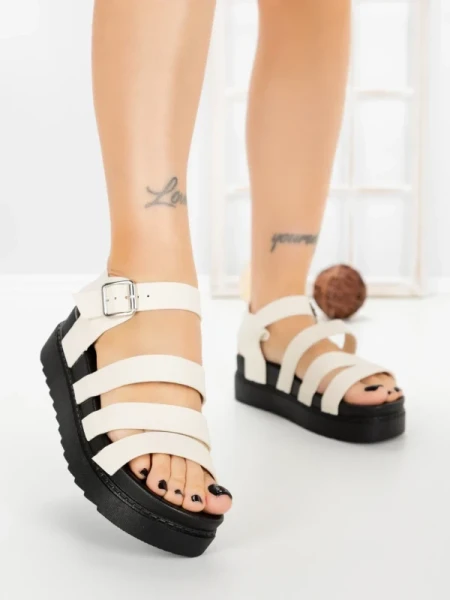 Sandale Dama cu Platforma 98-142 BEIGE | VIVIRICH