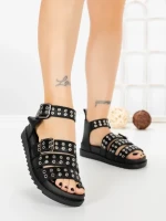 Sandale Dama cu Platforma SX-18 BLACK | VIVIRICH