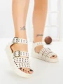Sandale Dama cu Platforma SX-18 BEIGE | VIVIRICH