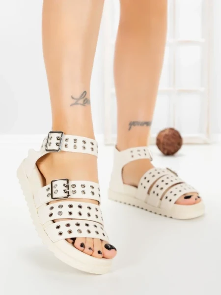 Sandale Dama cu Platforma SX-18 BEIGE | VIVIRICH