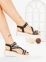 Sandale Dama cu Platforma 98-252 BLACK | VIVIRICH
