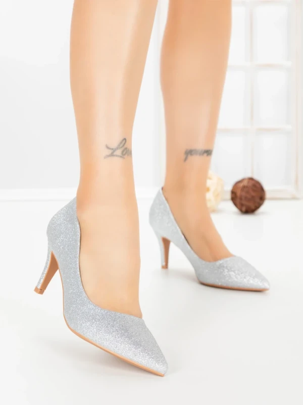 Pantofi Stiletto 698 SILVER | VIVIRICH