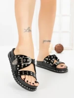 Papuci Dama cu Talpa Joasa 98-19 BLACK | VIVIRICH
