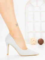 Pantofi Stiletto 66-1 SILVER | VIVIRICH