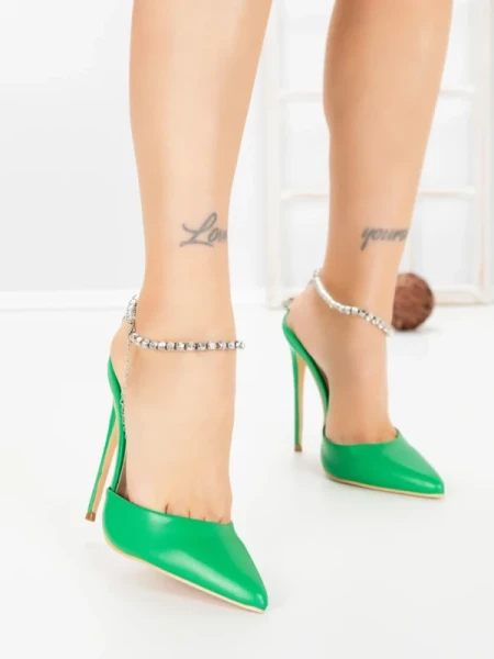 Pantofi Stiletto TOT-133 GREEN | L.DAY