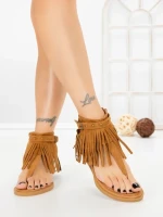 Sandale Dama cu Talpa Joasa WL642 CAMEL | ABLOOM