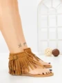 Sandale Dama cu Talpa Joasa WL642 CAMEL | ABLOOM