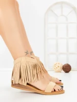 Sandale Dama cu Talpa Joasa WL641 BEIGE | ABLOOM