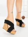 Papuci Dama cu Platforma SY1041 BLACK | ABLOOM