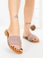Papuci Dama cu Talpa Joasa LS9017 PINK | ABLOOM