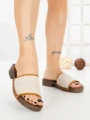 Papuci Dama cu Talpa Joasa L6-82-3 CAMEL | ABLOOM