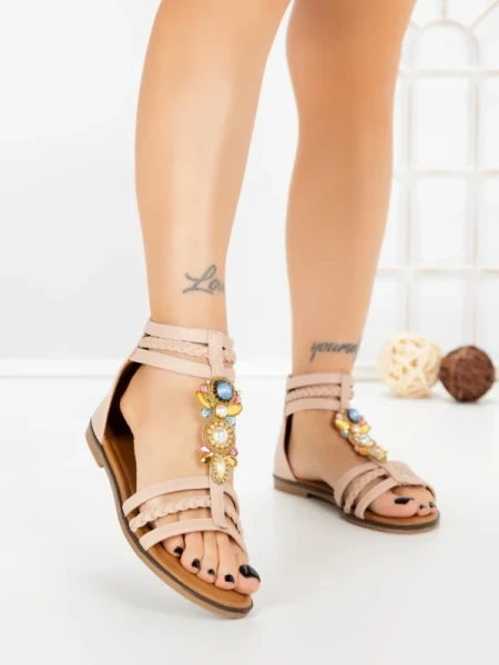 Sandale Dama cu Talpa Joasa SY1086 PINK | ABLOOM