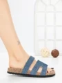 Papuci Dama cu Talpa Joasa SY1107 JEANS | ABLOOM