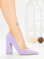Pantofi cu Toc Gros G60-10 PURPLE | FESTISIMO