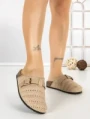 Papuci Dama cu Talpa Joasa 5LE36 KHAKI | MEI