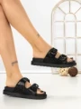 Papuci Dama cu Talpa Joasa 5LE106 ALL BLACK | MEI