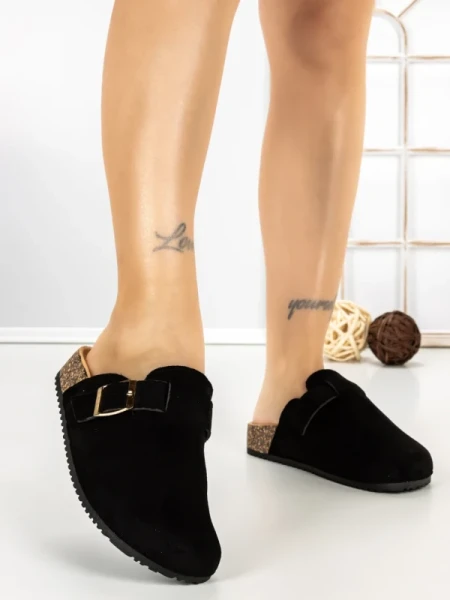Papuci Dama cu Talpa Joasa 5LE37 BLACK | MEI