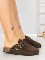 Papuci Dama cu Talpa Joasa 5LE108 BROWN | MEI