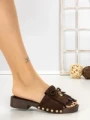 Papuci Dama cu Toc 5LE87 BROWN | MEI