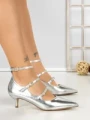Pantofi Stiletto U788-76F SILVER | CINK ME