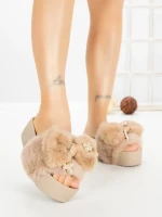 Papuci Dama cu Platforma 5WS-2 KHAKI | GALLEVANI