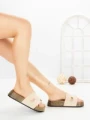 Papuci Dama cu Platforma 2023 BEIGE | GALLEVANI