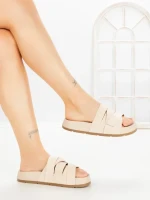 Papuci Dama cu Platforma 2021 BEIGE | GALLEVANI