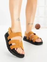 Sandale Dama cu Platforma FF-81 CAMEL | EMAS