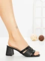 Papuci Dama cu Toc DD-212 BLACK | EMAS