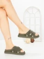 Papuci Dama cu Talpa Joasa JM376 GREEN | ANNALISE