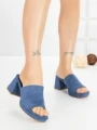 Papuci Dama cu Toc JM170F AZUL CLARO | ANNALISE