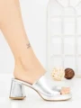 Papuci Dama cu Toc JM170F SILVER | ANNALISE