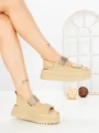 Sandale Dama cu Platforma JM576 GREEN | ANNALISE