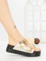 Papuci Dama cu Talpa Joasa 98-150 GOLD | VIVIRICH