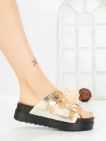 Papuci Dama cu Talpa Joasa 98-150 GOLD | VIVIRICH