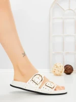 Papuci Dama cu Talpa Joasa 1-829 WHITE | VIVIRICH