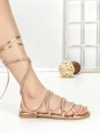 Sandale Dama cu Talpa Joasa LS-89161 CHAMPAGNE | ABLOOM